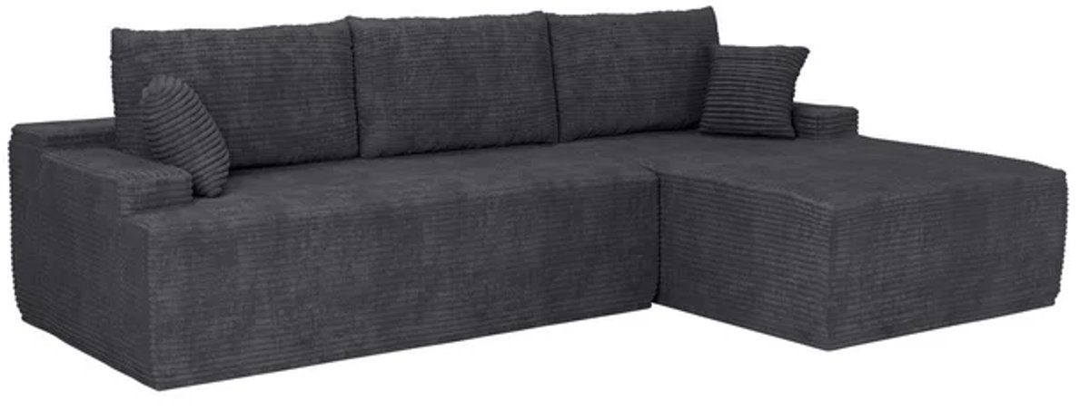 Coredo Bank - Corduroy bekleding - Rechts - Donkergrijs