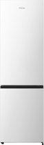 Witte Hisense koelkast, recht van voren. Hisense logo boven de deur.