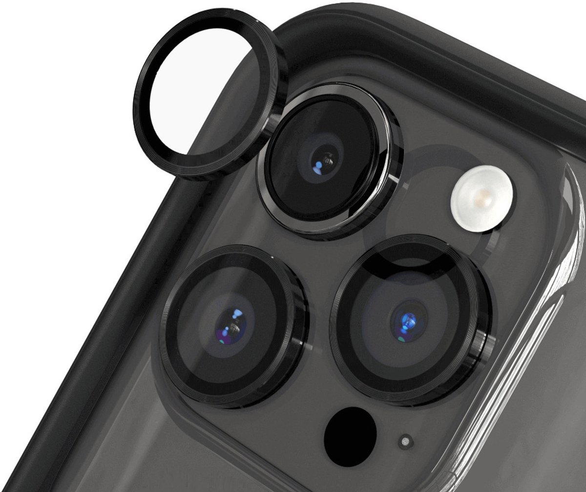 Rhinoshield, Lensbescherming Geschikt voor Apple iPhone 15 Pro/15 Pro Max, Zwart