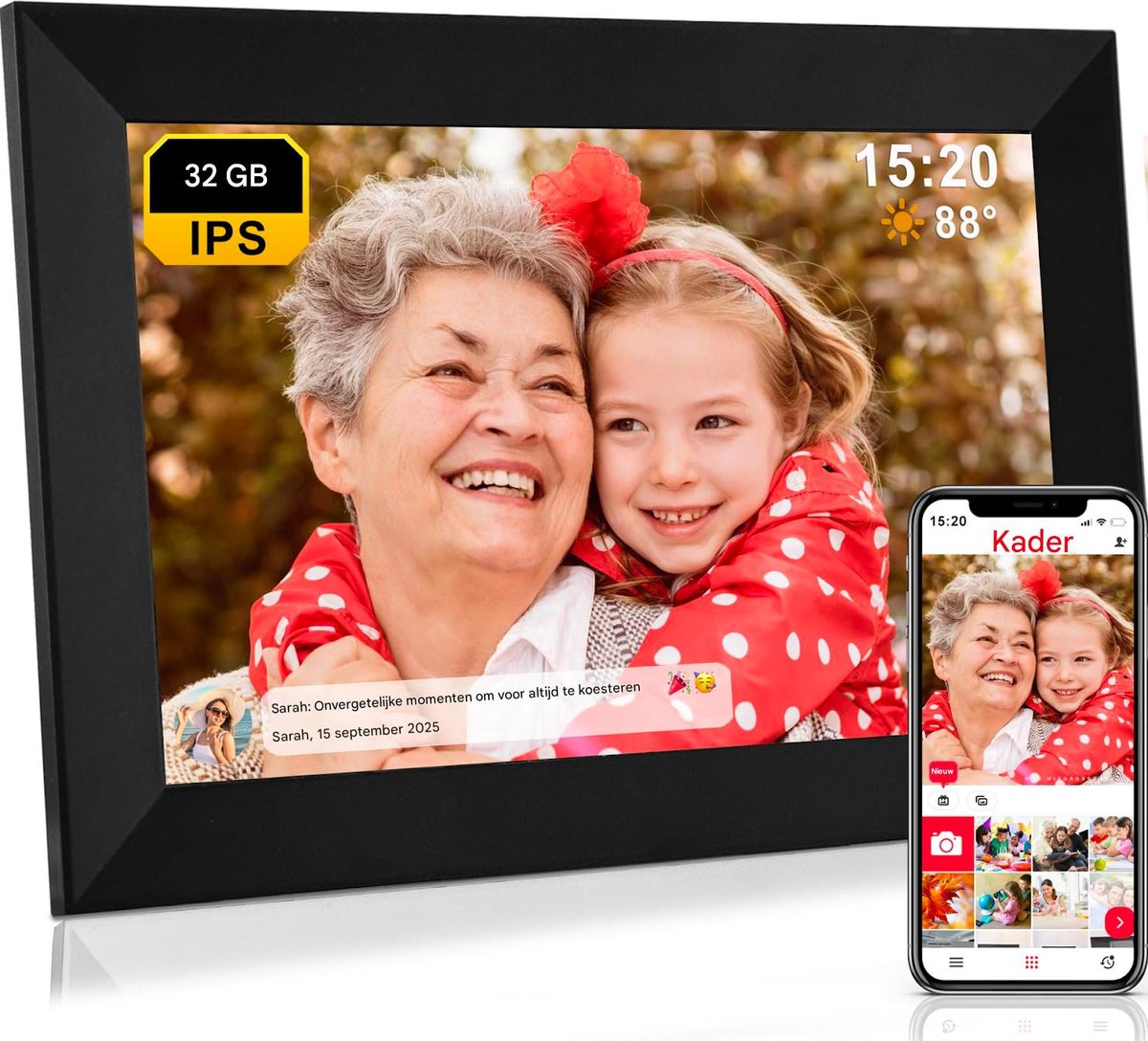 Digitale Fotolijst 10.1 Inch - Digitale Fotolijsten - Hd+ - Digitale - €83,99