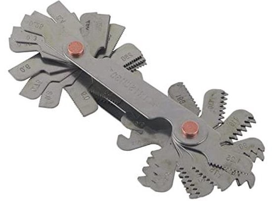 2 Stuks RVS Bout Gauge Card - Metrisch Draad Meetgereedschap Voor Precisie