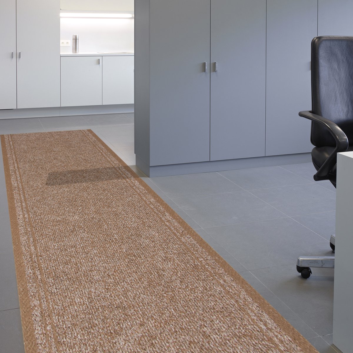 JYG Tapijtloper Club Beige 66 x 850 cm - Keukenloper - Anti Slip - snijdbaar