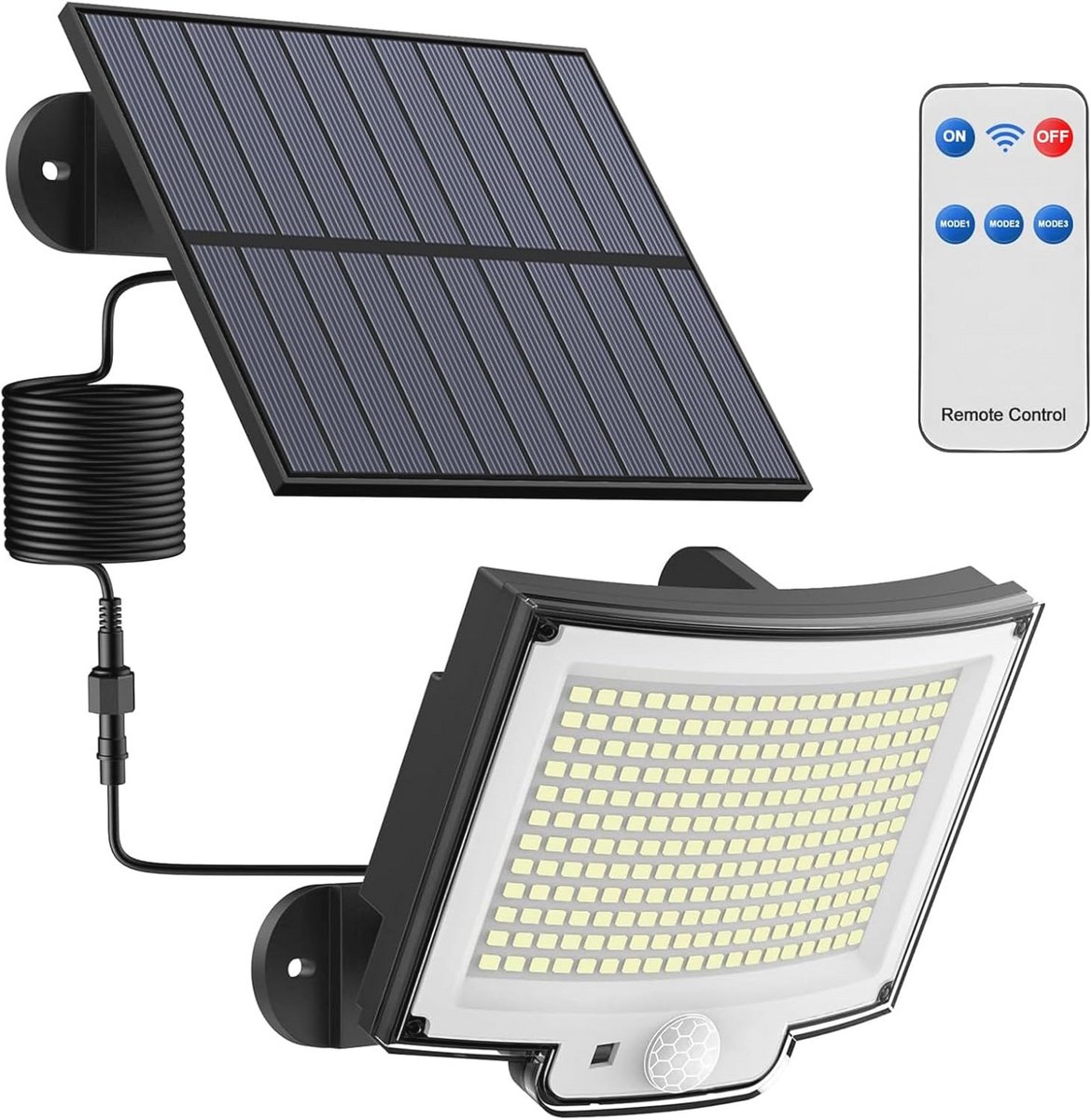 Zonnelicht met Bewegingssensor en Afstandsbediening - 228 LEDs - IP65 Waterdicht voor Buiten