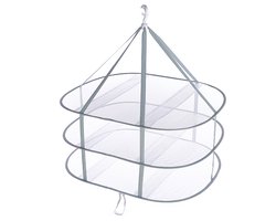 QTTVBTNA - Droogmand - 3-Laags Mesh Droognet - Leg plat om te drogen - Voorkomt vervorming van kleding - Hangende droogrek - Opvouwbaar - Groen - 78x61cm - 1 stuk