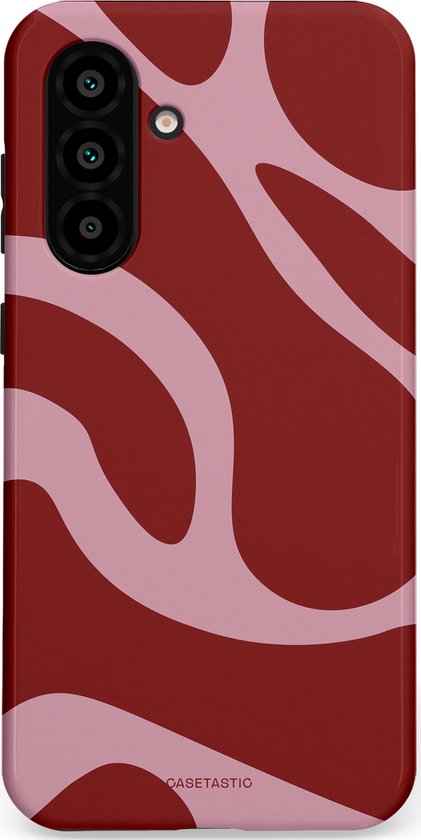 Casetastic Hoesje Geschikt voor Samsung A56 / A36 - Stijlvolle Beschermende Duo-layer Case - Roze Rode Framboos Blobs