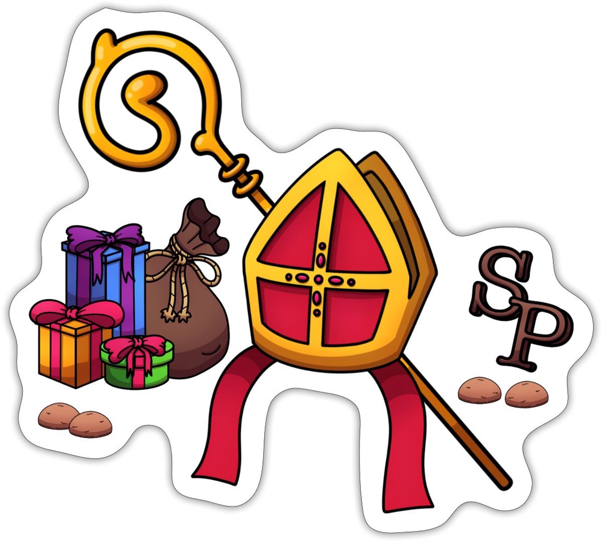 Sinterklaas Elements Sticker maat S (10 x 10 cm)