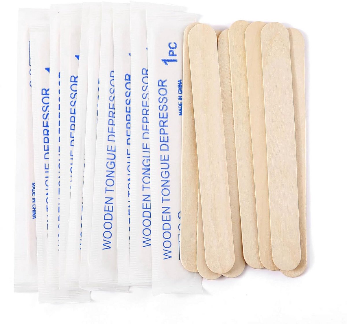 Steriele Houten Tongspatels (500 Stuks) - 15,2 cm - Individueel Verpakt