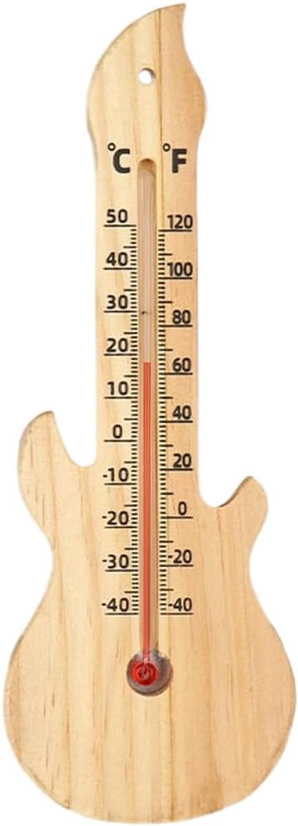 Analoge Houten Vochtigheidsmeter en Thermometer voor Binnen en Buiten - Nauwkeurige Temperatuur en Luchtvochtigheid Aflezen