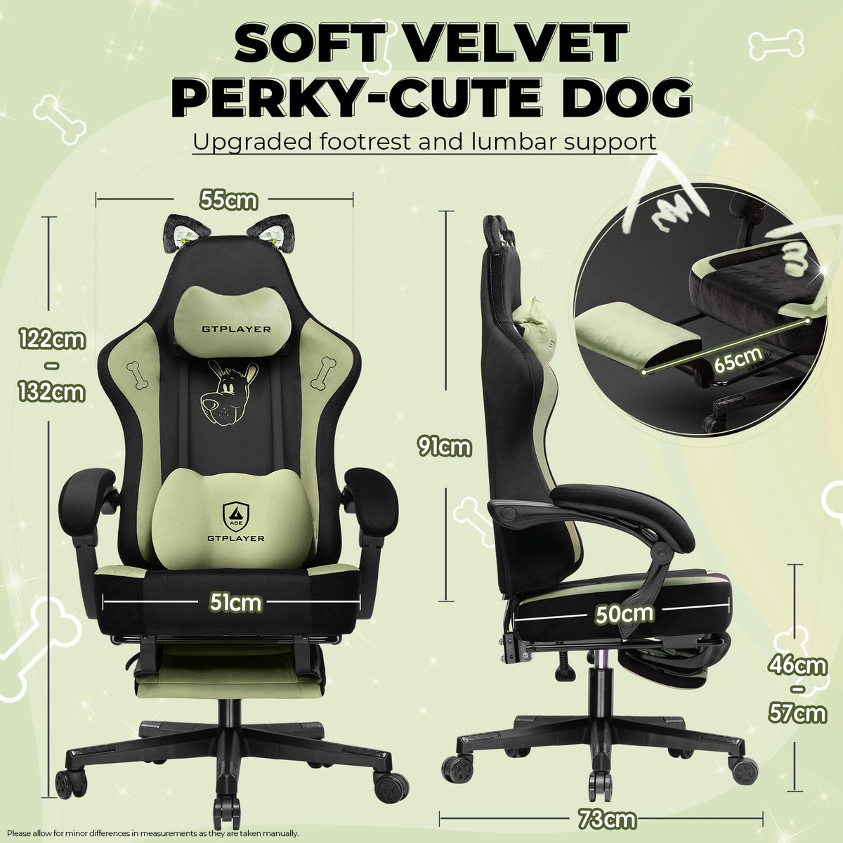 Game-stoel met fluweel stof, - afbeelding 3