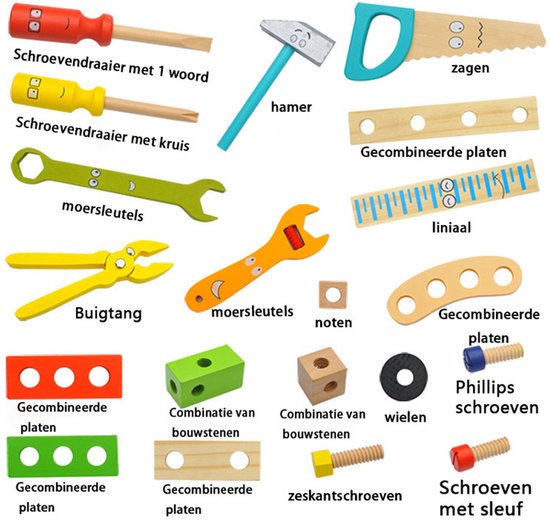 OSDUE Montessori Gereedschapskoffer voor kinderen