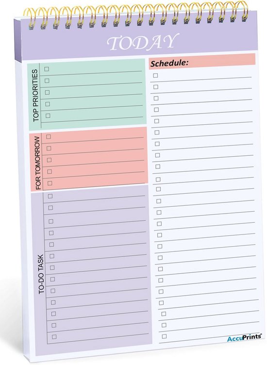 Planner Schema Dagelijkse Planner Schema On-Gedateerd A5 Scheurblok - 50 Vellen | bol