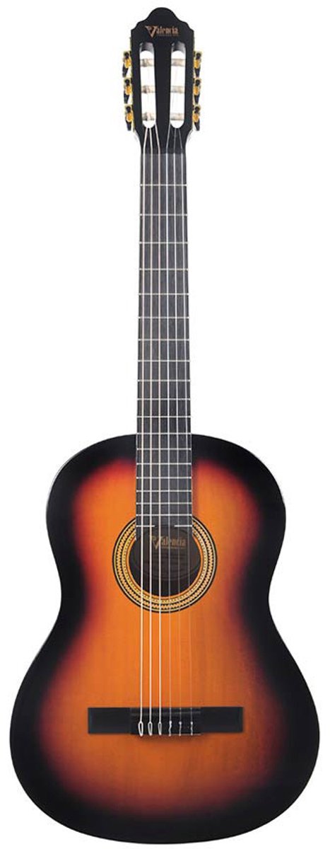 Klassieke gitaar - Valencia VC264CSB - Nylon Snarig - 4/4 - Classic Sunburst - Series 260