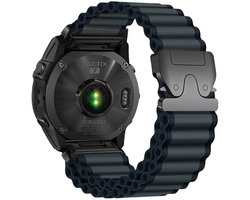 Strap-it Nylon bandje 'Outdoor' geschikt voor Garmin Fenix 8 (Pro) 51mm / Garmin Fenix 7x (Pro - Sapphire Solar) / Fenix 6x (Pro - Sapphire) / Fenix 5x (Plus) / Fenix 3 / Enduro 1-2-3 / Epix Pro / Instinct / Quatix / Tactix - Zwart