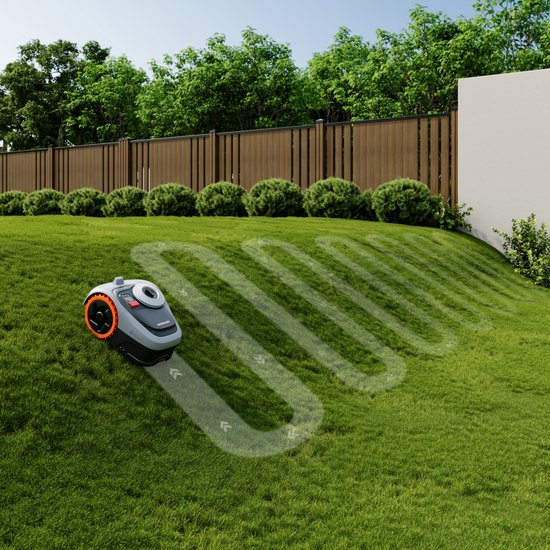 Segway Navimow i206 AWD - Robotmaaier - NRTK + Vision - Zonder Grensdraad & Zonder Antenne - Snelste & eenvoudige Installatie - 600m² - driewielaandrijving - 45% Helling - AI Obstakelvermijding -Super Stil 59dB-3 Jaar Garantie