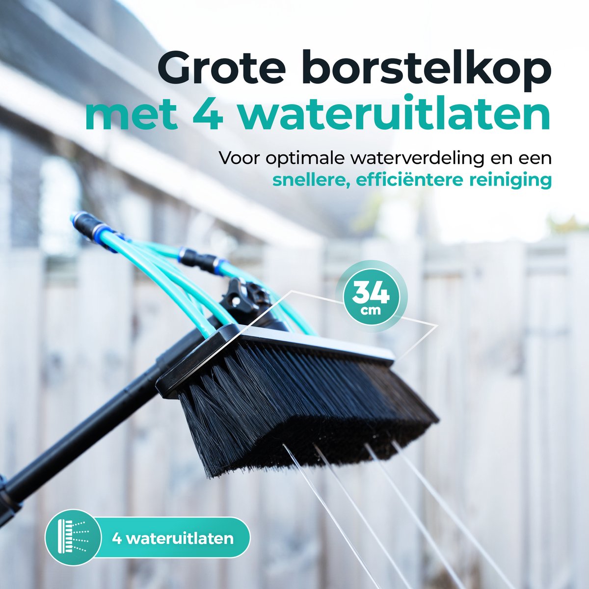 Telescopische wasborstel 10,80 meter - Machineverhuur Staphorst