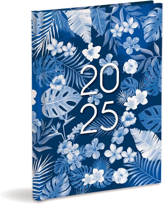 Agenda semainier de bureau cousu Timing/Conc. 17,1x22 cm Noir - Janvier