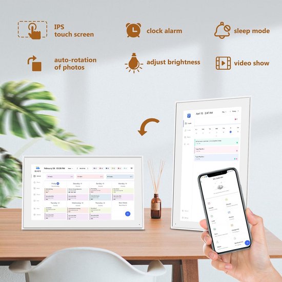TABWEE P15 WIFI Digitale Kalender - 15,6 Touchscreen