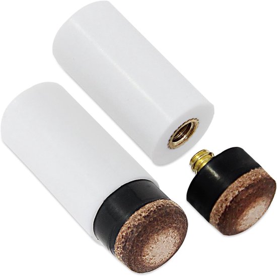20 Stuks - Biljartkeu-tip - Accessoires voor poolkeu's - 1,3*1*1 cm - Kunststof, leer - Zwart - Biljartkeu Vervangingstips - Poolstick Tips - Praktische biljartkeukop - Inzetbare biljartkeukop - Draagbare biljartkeukop van Merkloos — afbeelding 5