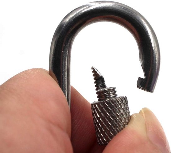 12-delige Roestvrijstalen Karabijnhaak – 304 Staal, 5x50 Mm, Draagkracht 110 Kg, Voor Kamperen, Wandelen En Dagelijks Gebruik