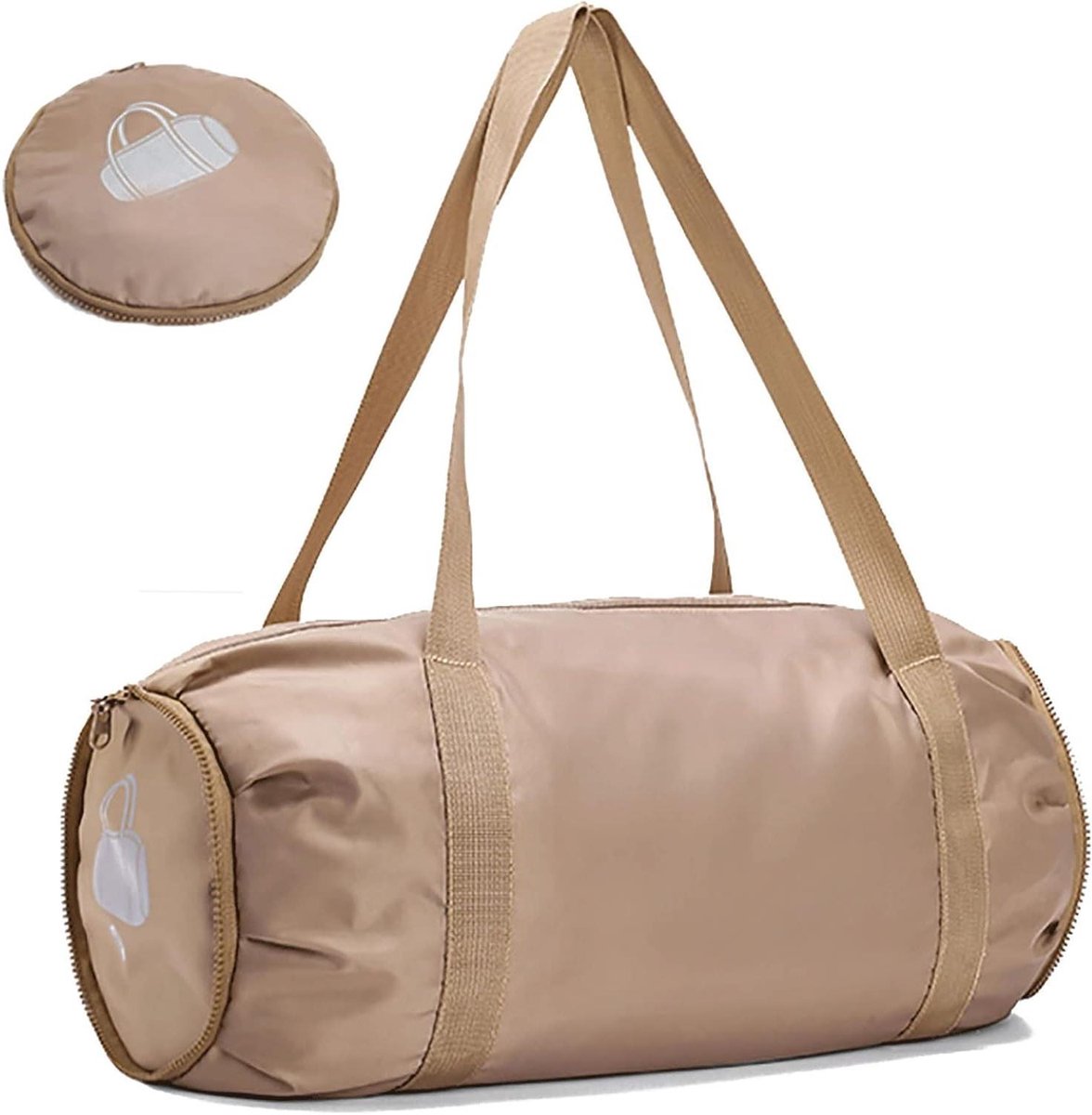 Opvouwbare Sporttas – Heren Dames – Yogatas Zwemtas – Vrije Tijd – Kaki – Sport – Geschikt voor Yoga Zwemmen – Klein formaat – Lichtgewicht