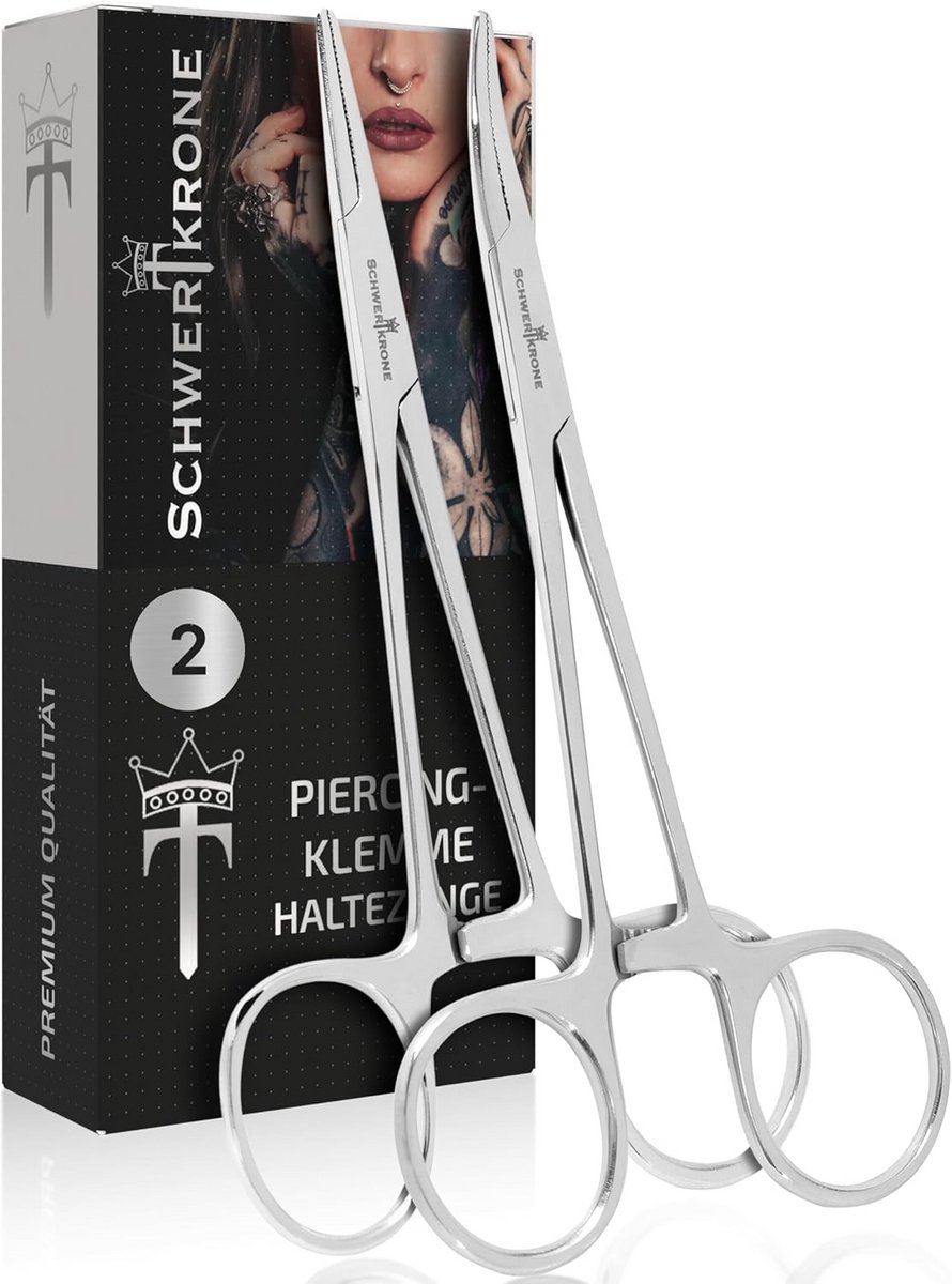 Set van 14 cm Precisie Pincetten: Rechte & Gebogen Roestvrijstalen Tweezer voor Naaien, Sieraden en Hobby