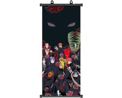 Naruto Scroll Image Large Anime Poster - Akatsuki Wall Decoration - Manga Video Game Scroll Fabric Poster - 70 x 30 cm - Anime Decoratie - Wandkunst