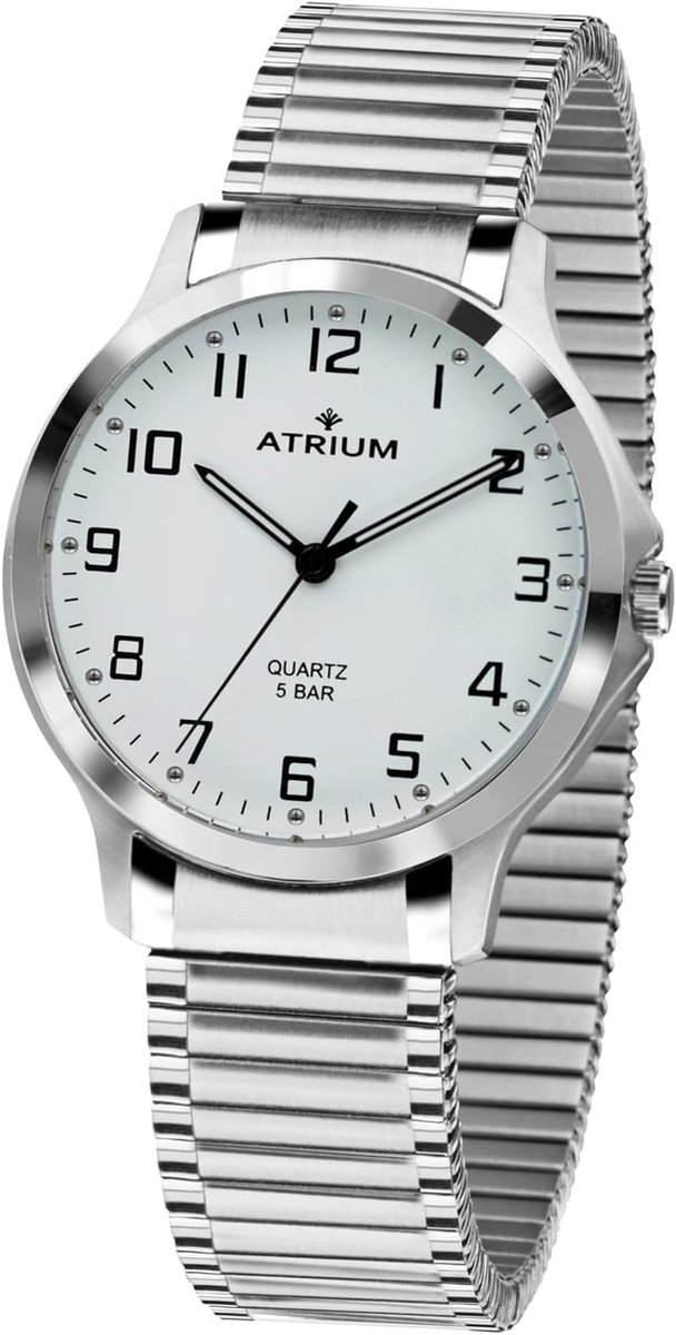 Dameshorloge met Witte Wijzerplaat en RVS Band