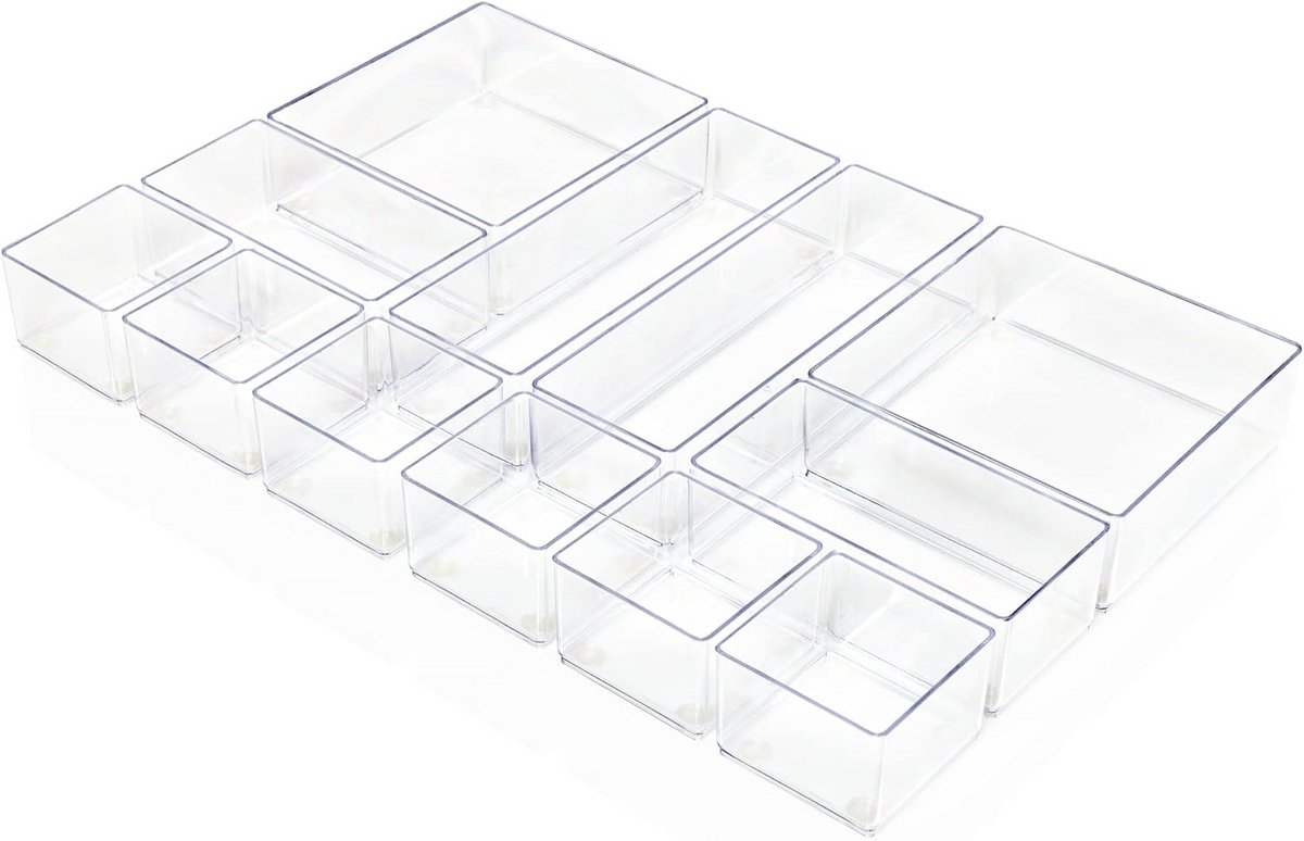 Antislip Lade-organizer voor Make-up en Cosmetica – 4 Stuks