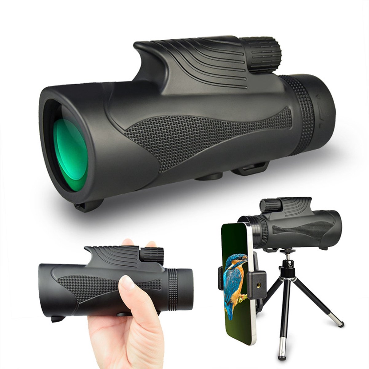 Monoculaire telescoop 12x50 HD sterrenkijker - geschikt voor wandelen - vogelspotten - kamperen en reizen - Brawdress