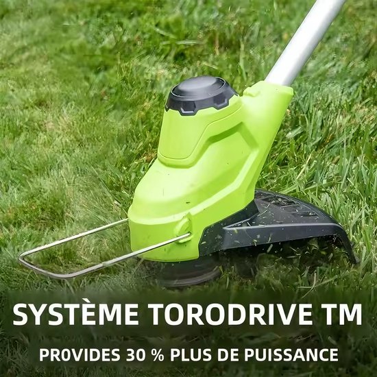 Greenworks Accu Grastrimmer 24V - Gazonkantentrimmer met 1 accu's 2Ah - Uitgerust met TORQDRIVE™ - Voor Tuin en Gras van Greenworks — afbeelding 3