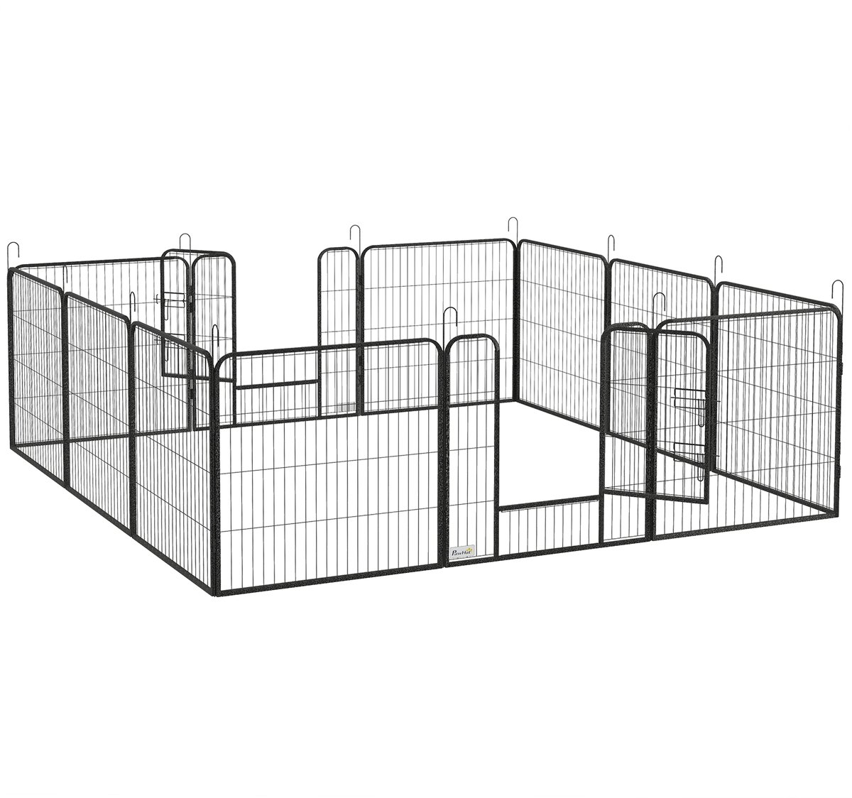PawHut Speelbox voor Huisdieren - Staal - 240x240x80cm - Grijs
