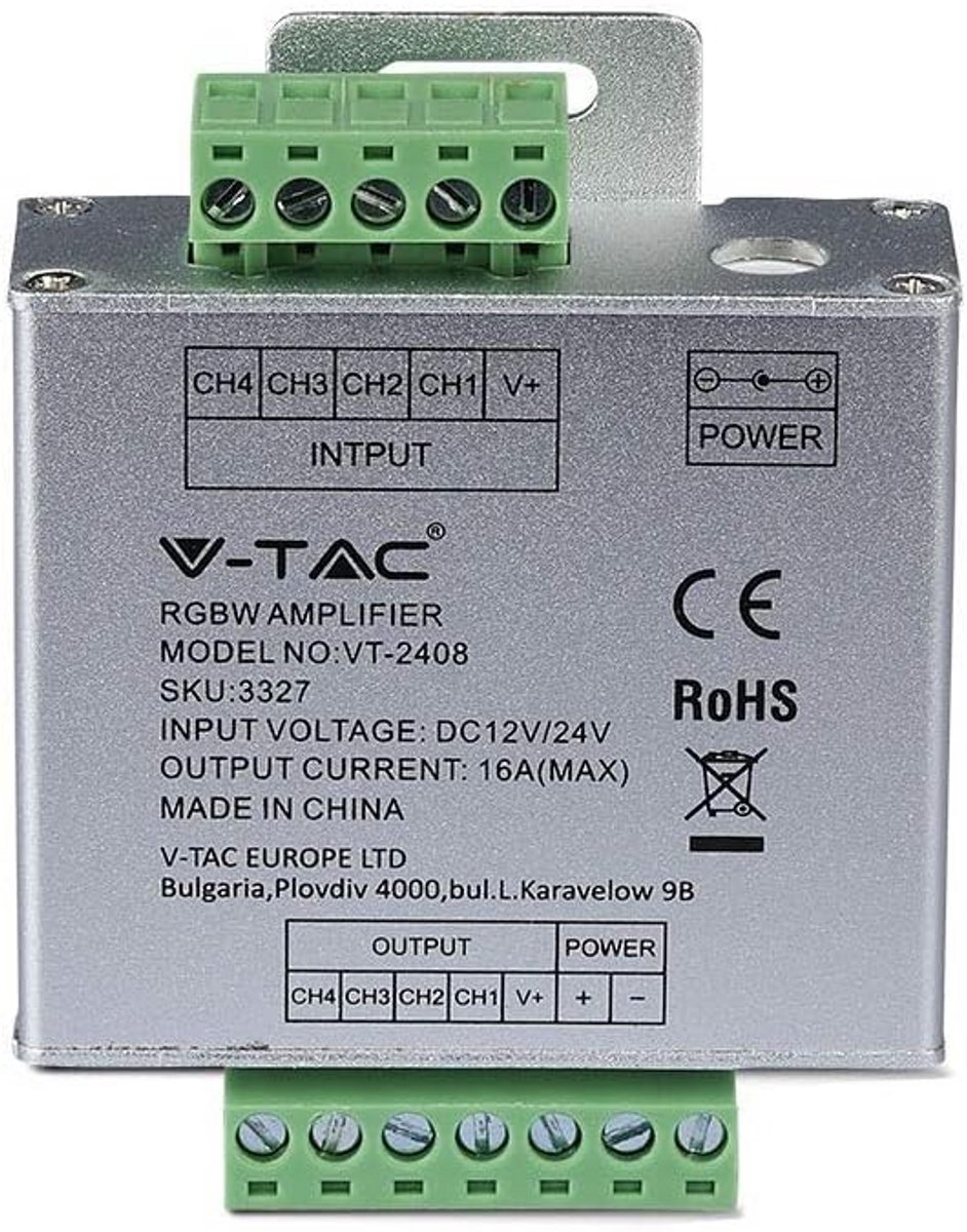 Signaalversterker voor RGBW LED Strips Stabilisatie 12-24V