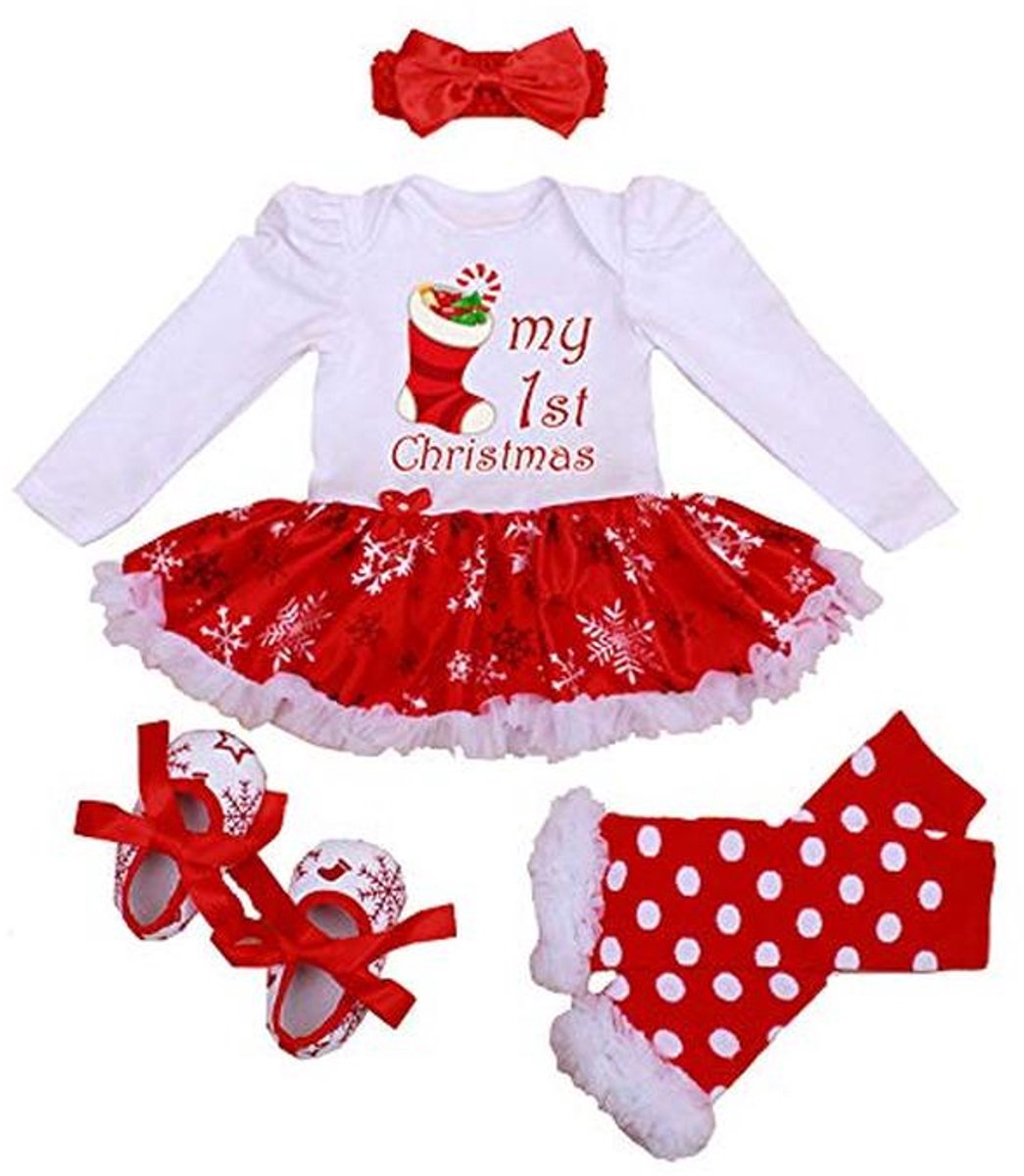 Nieuwboren Meisjes Feestelijke Romper Tutu Jurk Outfit