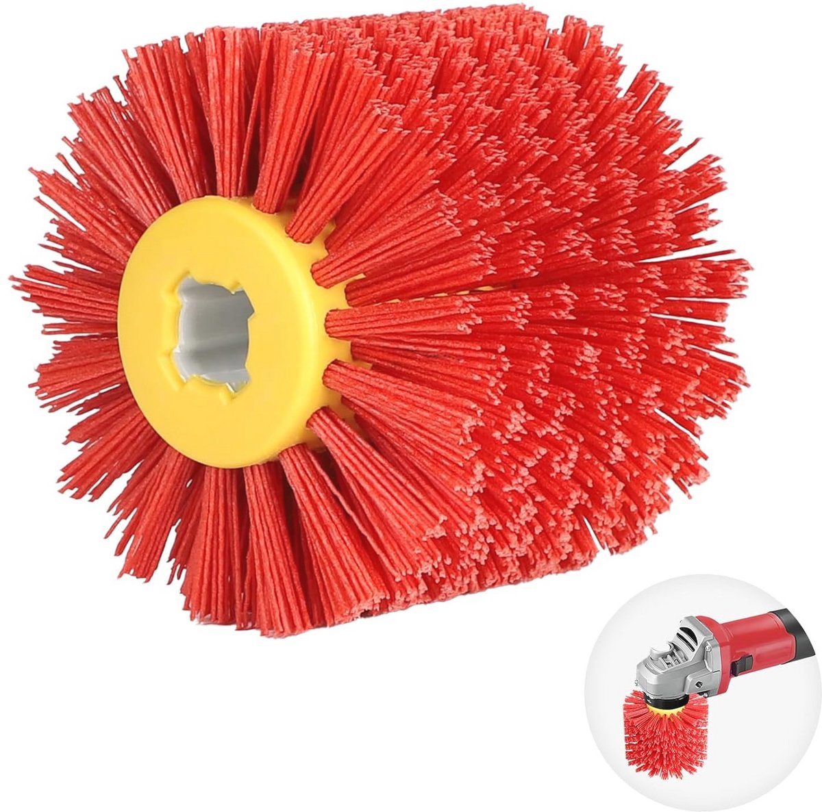 Schuurborstel voor Satijnmachine - Nylon Borstel met 19 mm Diameter voor Houtbewerking en Oppervlakteafwerking