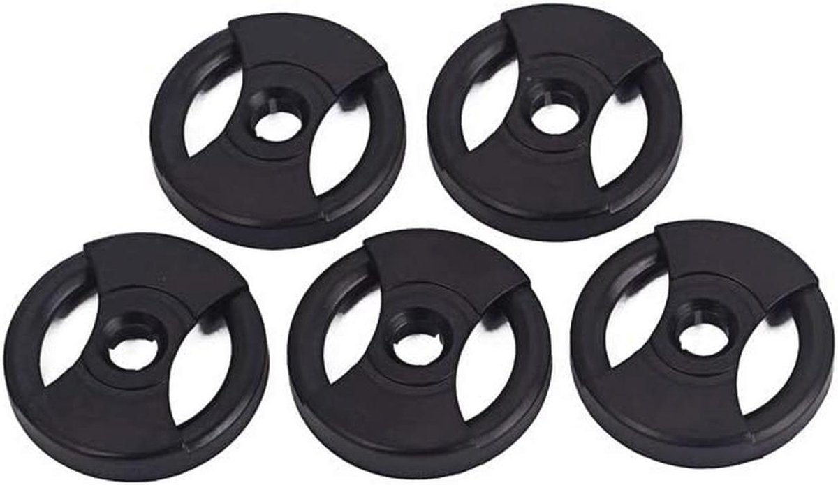 45 RPM Vinyl Adapter voor 7 inch Platen - 5-Pack - Zwart