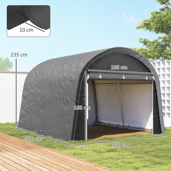 Outsunny Gerätezelt mit zwei Reißverschlusstüren 84H-039V00 van Outsunny — afbeelding 3