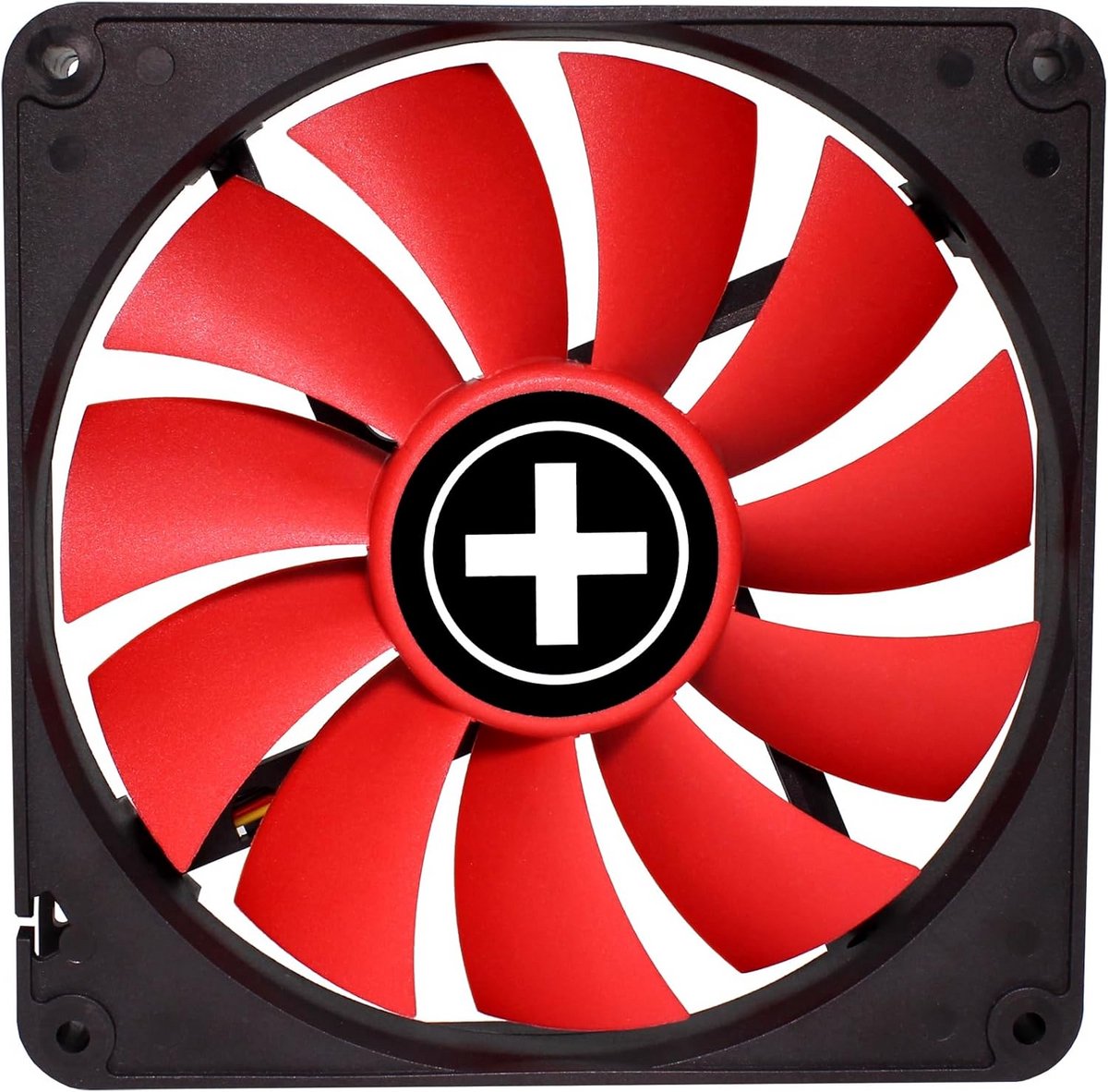 Stille 140mm PC Behuizingsventilator Rood/Zwart met 3-pins Aansluiting