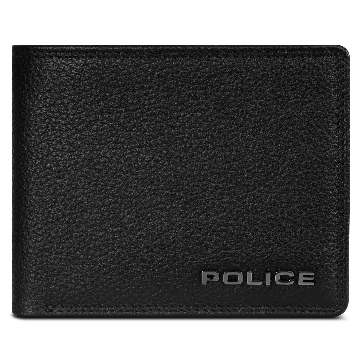 Police Portemonnee RFID-bescherming Leder 12 cm - Jongens - Horizontaal - black