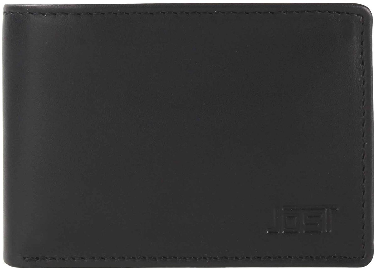 Jost Aarhus Portemonnee Leer 10 cm - Jongens - Horizontaal - schwarz