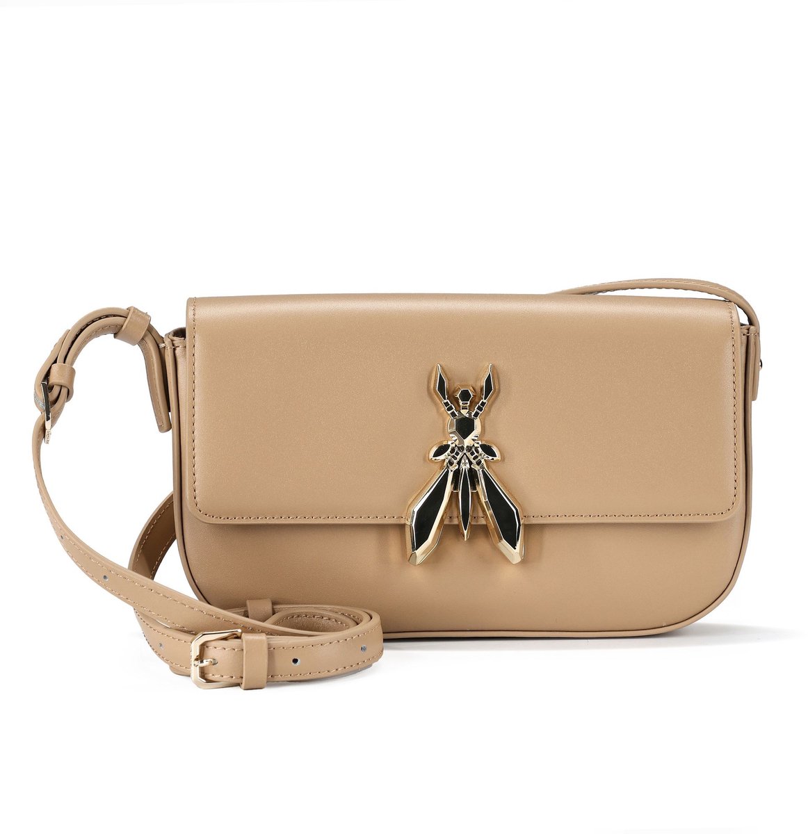 Patrizia Pepe Essential Fly Schoudertas Leer 22 cm - Dames - winter sand
