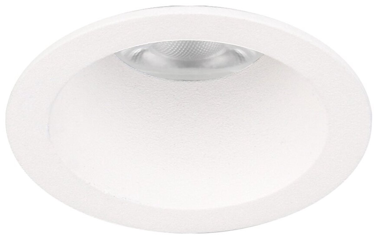 Inbouwspot mini Tizzano rond wit verdiept met klemveren IP54 | geschikt voor MR11 lampen