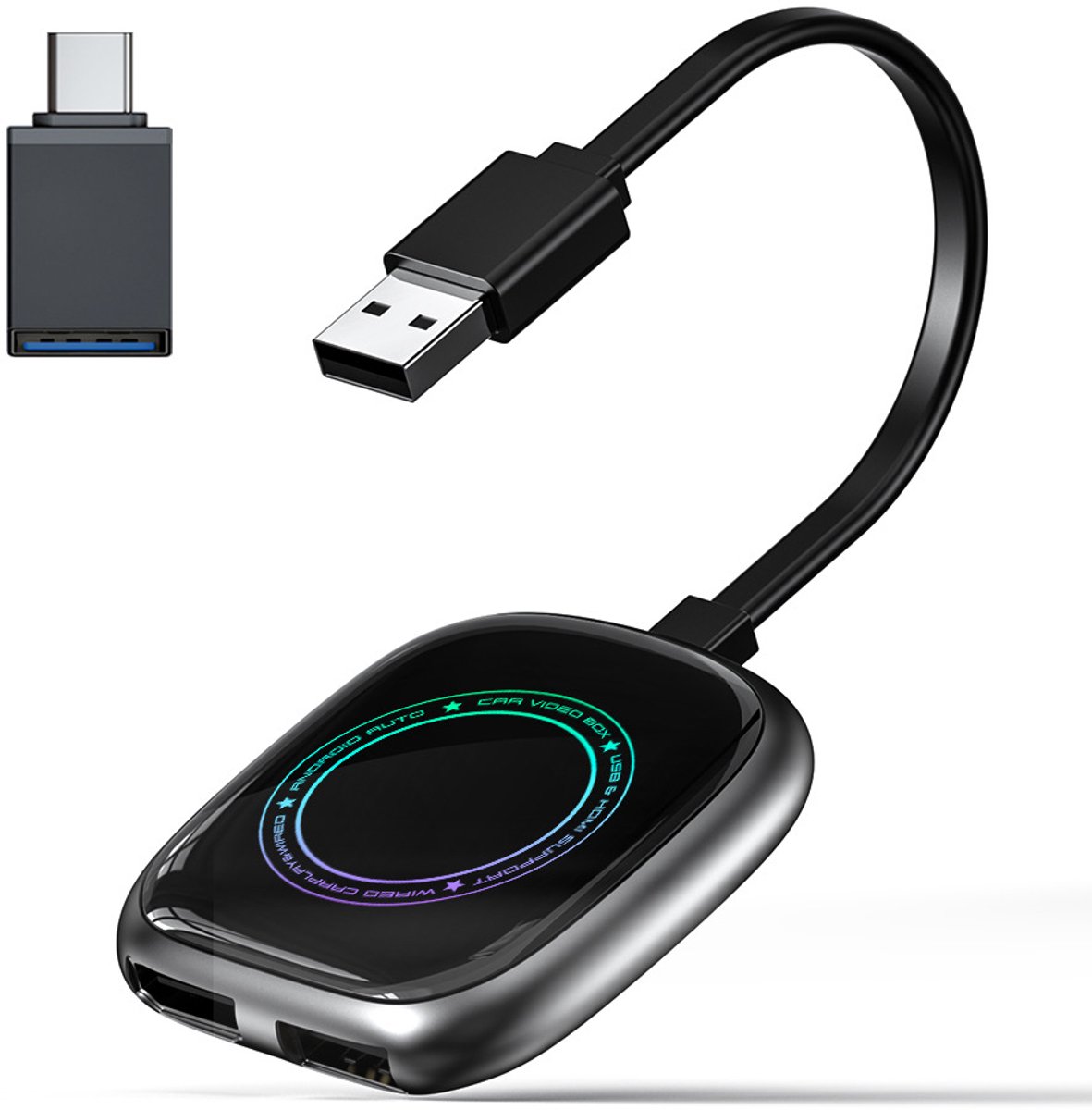 Draadloze CarPlay Android Auto Adapter met Android-systeem voor auto - Plug & Play installatie - Afbeelding 3