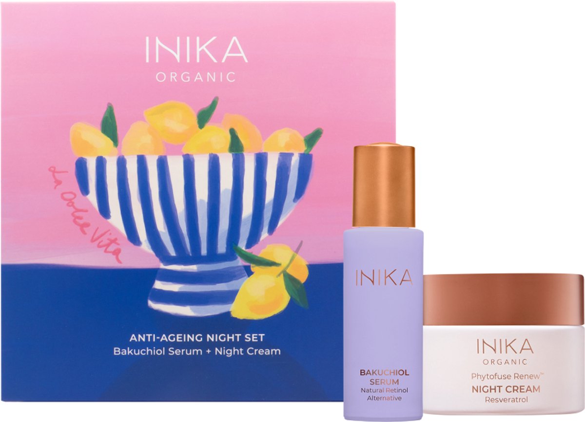 INIKA Organic - Anti-Ageing - Night Duo Set - Natuurlijk - Vegan - Huidverbetering