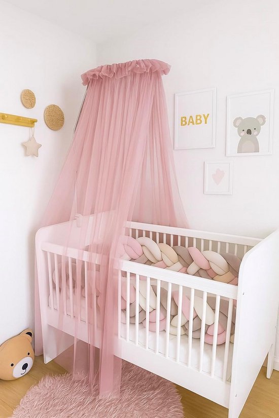 Luxe Bedhemel voor Babykamer en Ledikant van Fijne Tule Handgemaakt — afbeelding 5