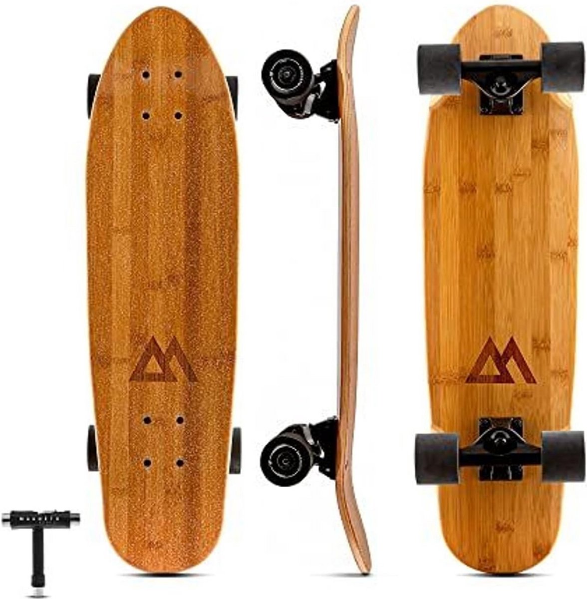 Cruiser Skateboard Compleet - 27,5 Inch Short Board met Canadees Esdoornhout Dek - Voor Kinderen, Tieners en Volwassenen