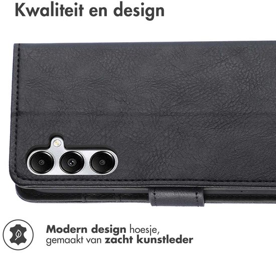 iMoshion Étui adapté pour Samsung Galaxy A55 avec porte-cartes - Bookcase iMoshion Luxe - Zwart