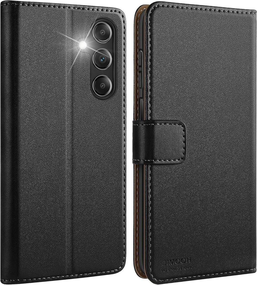VVGoods - Mobiele Telefoonhoes voor Samsung Galaxy A16 - Premium Lederen Tas - Zwart
