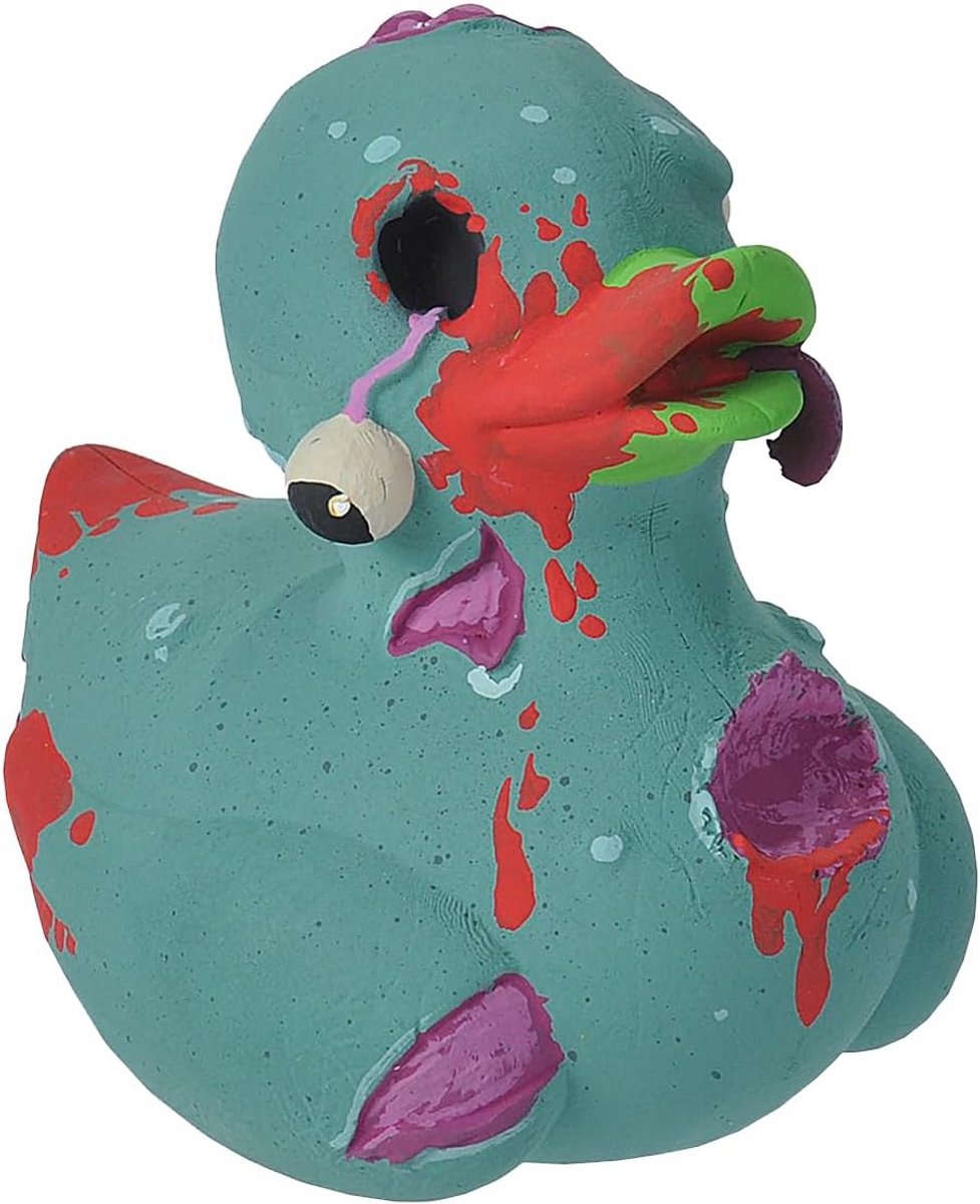 Blauwe Rubberen Eend Speelgoed - Zombie Thema - Bad- en Zwembadspeelgoed