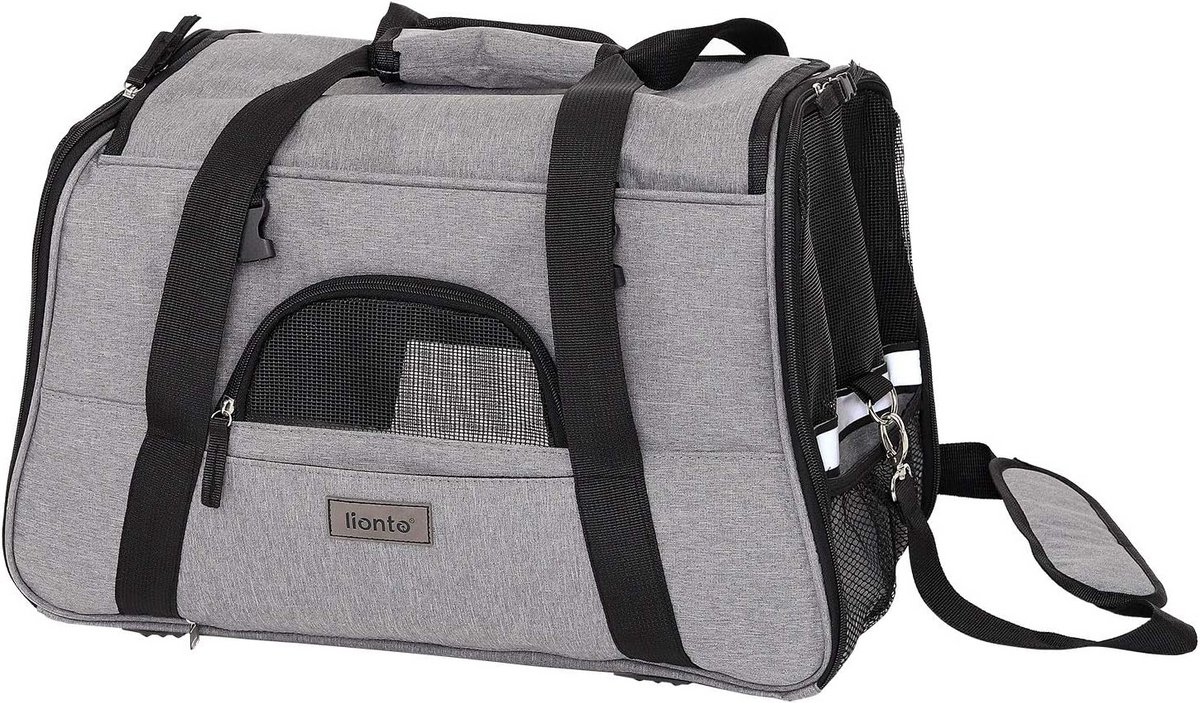 Opvouwbare Hondentransportbox en Kattentransporttas met Kussen en Schouderriem (49x27x31 cm)
