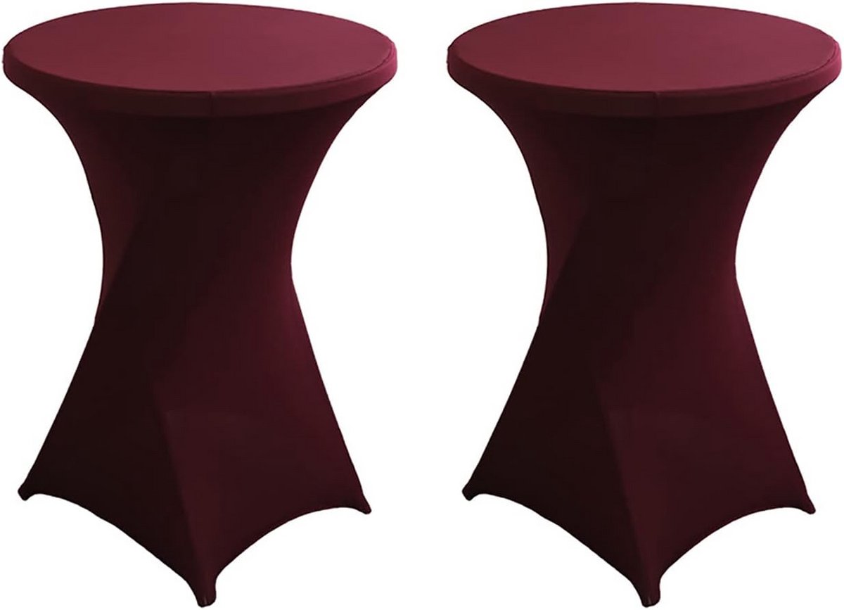 Set van 2 Stretch Statafelhoezen voor Ronde Tafels Ø 60-80 cm